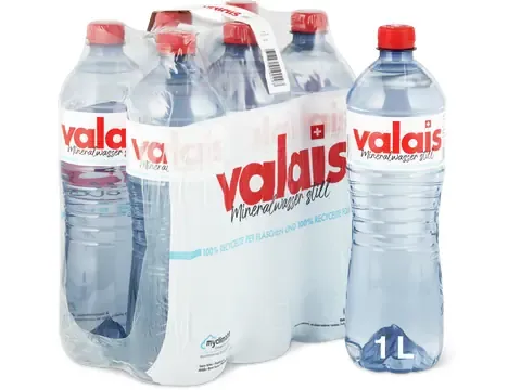 Valais · Eau minérale · plate 6x1l