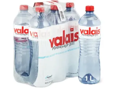 Valais · Eau minérale · plate 6x1l