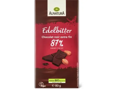 Alnatura · Extra fin · Bio, 87% cacao 80g