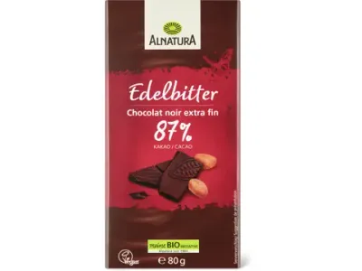 Alnatura · Extra fin · Bio, 87% cacao 80g