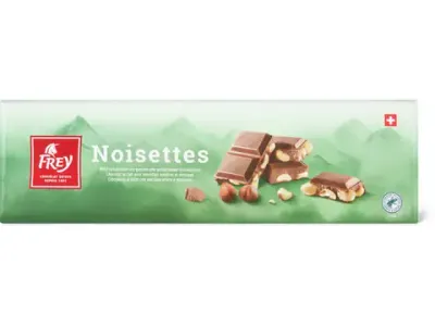 Frey · Noisettes · Chocolat au lait avec noisettes entières et moulues 300g