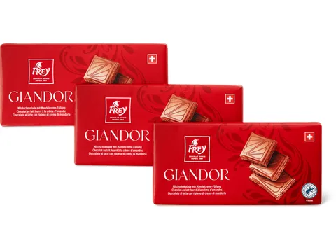 Frey · Giandor · Chocolat au lait fourré à la crème d'amandes 1x100g