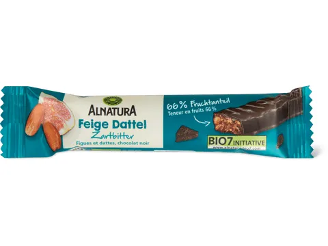 Alnatura · Barre · Bio, Figues et dattes, chocolat noir 30g