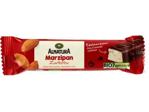 Alnatura · Barre · Bio, Pâte d’amande, chocolat noir, végétalien 40g