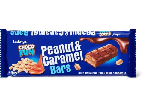 ChocoFun · Barres · Peanut &amp; Caramel 6x36g