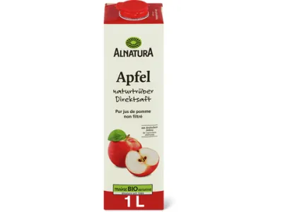 Jus de pomme · Bio, Pur jus non filtré, végétalien 1l