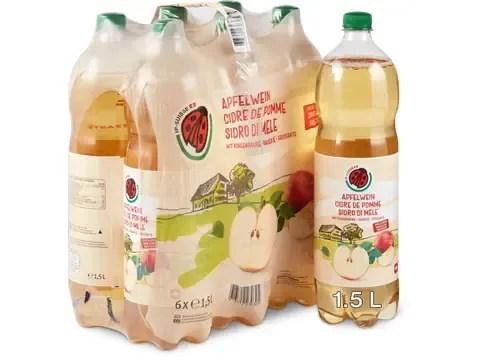 Cidre de pomme · IP-SUISSE, gazéifié 1x1.5l