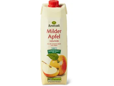 Alnatura · Jus de pomme doux · Bio, non filtré, végétalien 1l