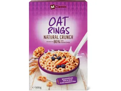M-Classic · Oat Rings · Natural Crunch 500g