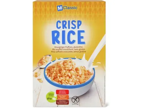 M-Classic · Crisp Rice · aha!, sans gluten 500g