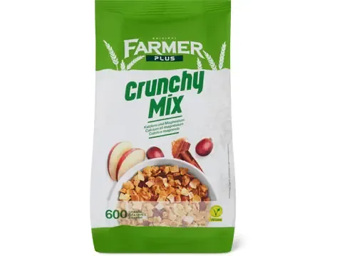 Farmer Plus · Muesli · Crunchy Mix, végétalien 600g