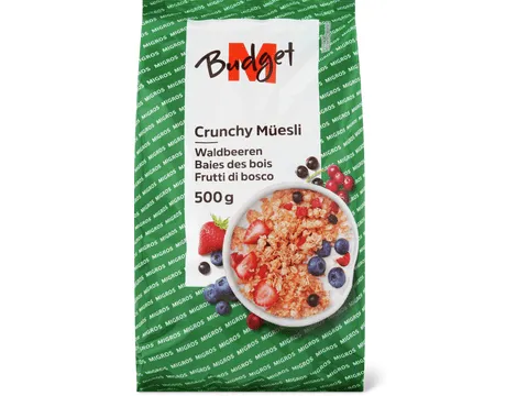 M-Budget · Crunchy muesli · Baies des bois 500g