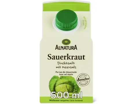Alnatura · Jus de choucroute · Bio, Demeter, Pur jus, végétalien 500ml