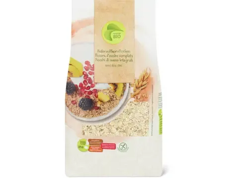 Flocons d’avoine complets · aha!, Bio, sans gluten 400g