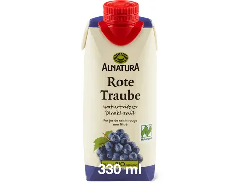 Alnatura · Jus de raisin rouge · Bio, non filtré, pur jus, végétalien 330ml