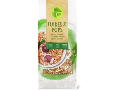 Flakes &amp; Pops · Bio, Épeautre et sarrasin 250g