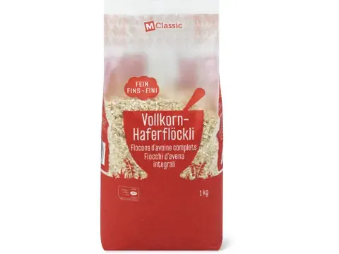 M-Classic · Flocons d’avoine complets · fins 1kg