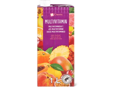 M-Classic · Jus multivitaminé · 100% jus de fruits 1l