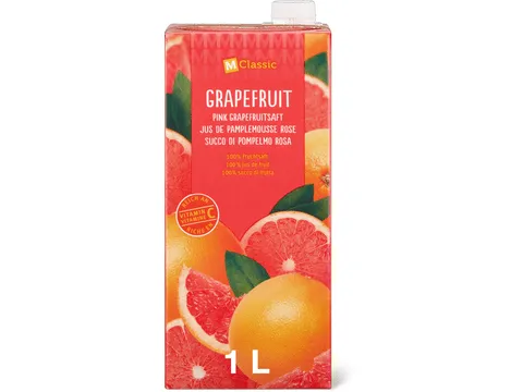 M-Classic · Jus de pamplemousse rose · 100% jus de fruits 1l