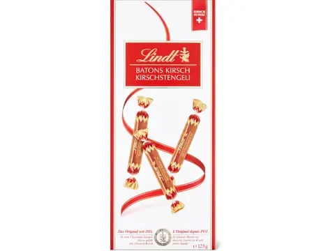 Lindt Batons Kirsch · Bâtons au kirsch 125g