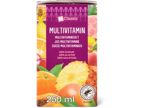 M-Classic · Jus multivitaminé · 100% jus de fruits 250ml