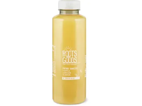 Roots &amp; Goods · Shot au gingembre · avec pomme, gingembre, citron 50cl