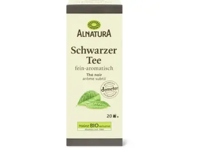 Alnatura · Thé noir · Bio, Demeter, arôme subtil 35g