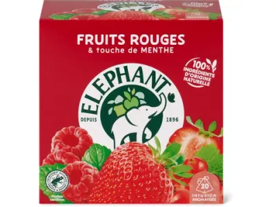 Elephant · Infusion aux fruits · Fruits rouges 36g