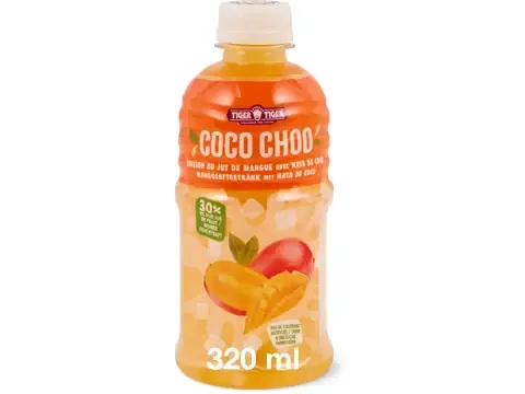 Tiger Tiger · Boisson au jus de mangue Coco Choo · avec nata de coco 320ml