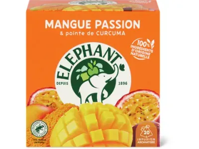Elephant · Infusion aux fruits · Mangue, fruit de la passion 36g