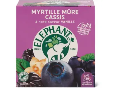 Elephant · Infusion · Myrtille et cassis 40g