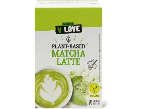V-Love · Boisson instantanée · Matcha Latte, végétalien 10x13g