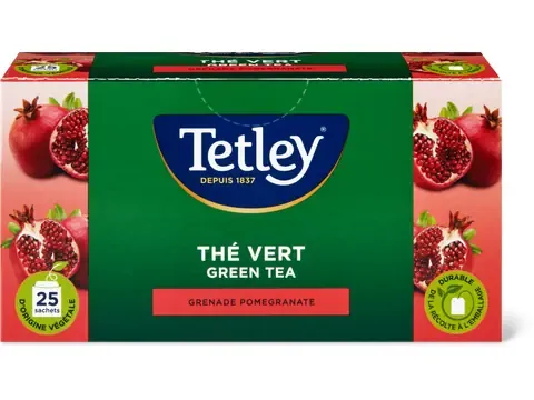 Tetley · Thé vert · Grenade 37.5g