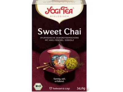 Yogi Tea · Infusion aux épices Sweet Chai · Bio, Anis, fenouil et réglisse 34g