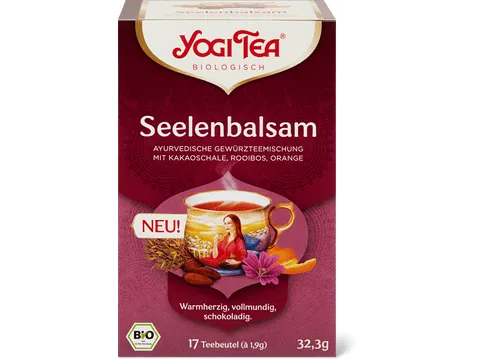 Yogi Tea · Infusion aux épices Confort de l’âme · Bio, Écorces de cacao, rooibos, orange 32.3g