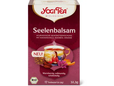 Yogi Tea · Infusion aux épices Confort de l’âme · Bio, Écorces de cacao, rooibos, orange 32.3g