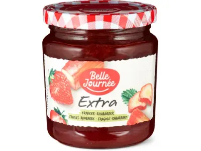 Belle Journée Extra · Confiture · Fraises et rhubarbe 500g