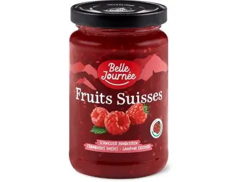 Belle Journée Fruits Suisses · Confiture · IP-SUISSE, Framboises suisses 350g