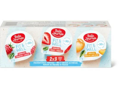 Belle Journée Fit &amp; Well · Confiture · Framboises, fraises et abricots 6 x 27g
