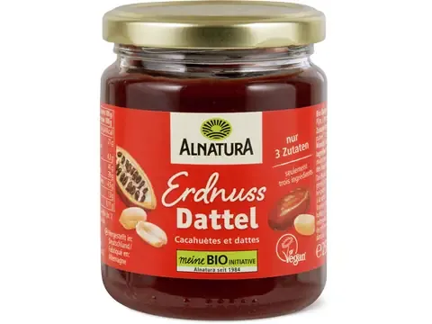 Alnatura · Pâte à tartiner · Bio, Cacahuètes et dattes, végétalien 250 g