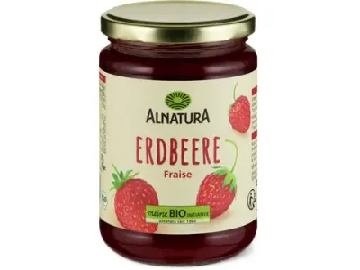 Alnatura · Confiture · Bio, Fraise, végétalien 420g
