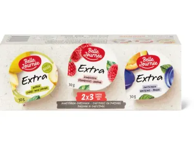 Belle Journée Extra · Confiture · Coings, framboises et quetsches 6 x 30g