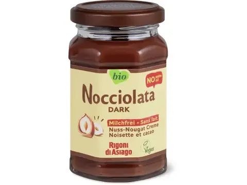 Nocciolata · Pâte à tartiner · Bio, Dark, sans lait, végétalien 250g