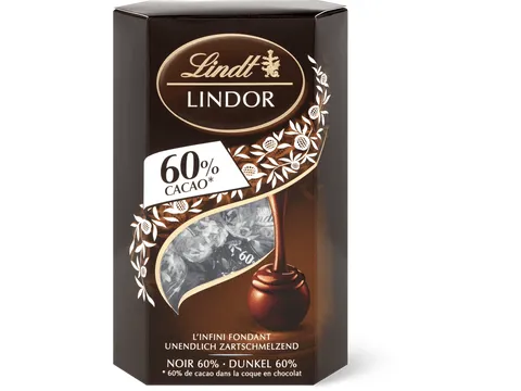 Lindt Lindor · Boules · Noir 60% Cacao 200g