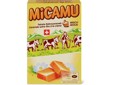 Micamu · Caramels extra-fins à la crème · mous 155g