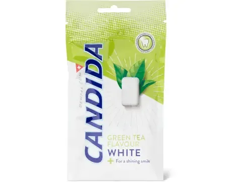 Candida White · Chewing-gums · Green Tea, végétalien 80g