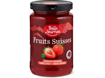 Belle Journée Fruits Suisses · Confiture · IP-SUISSE, Fraises suisses 350g
