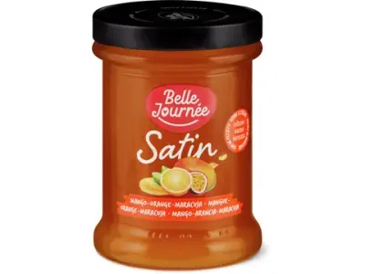 Belle Journée Satin · Confiture · Mangue, orange et fruit de la passion 230g