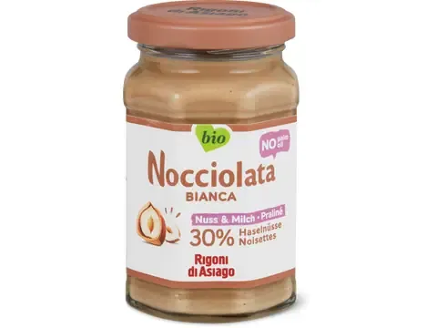 Nocciolata · Pâte à tartiner · Bio, Bianca, noix et lait 250g