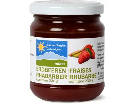 Confiture · De la région, Fraises et rhubarbe 230g
